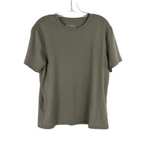 Path Projects Mens Tech Shirt Medium Green Short Sleeve Lightweight Running Top